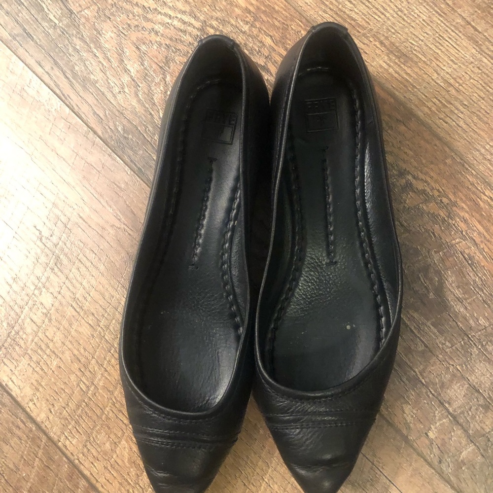 Frye Black leather flats